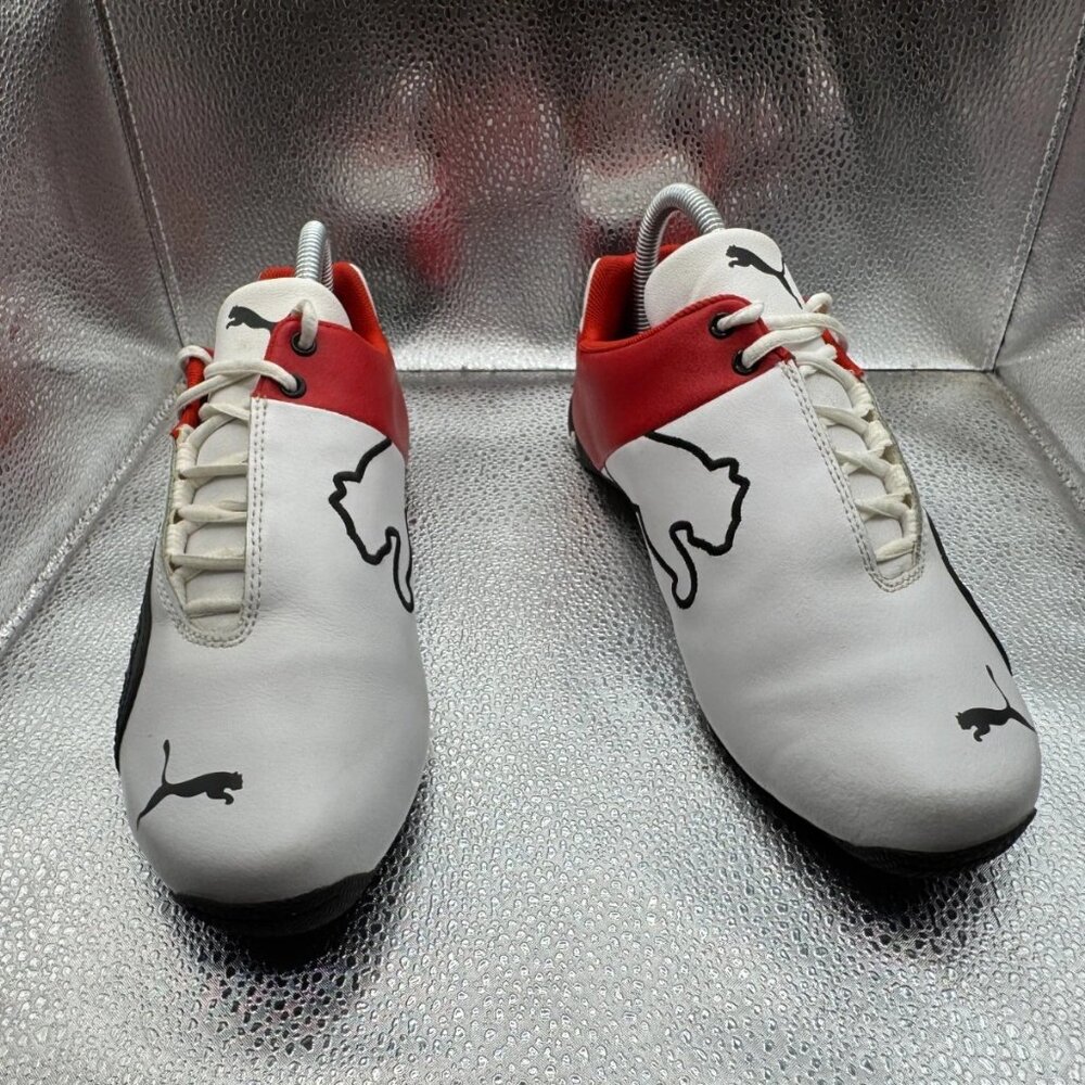 Size 6C Puma Motorsport Mens White Red Future Cat‎ SF Jr Sneakers 36087709